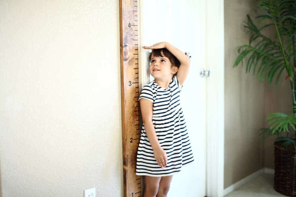 DIY kids growth ruler