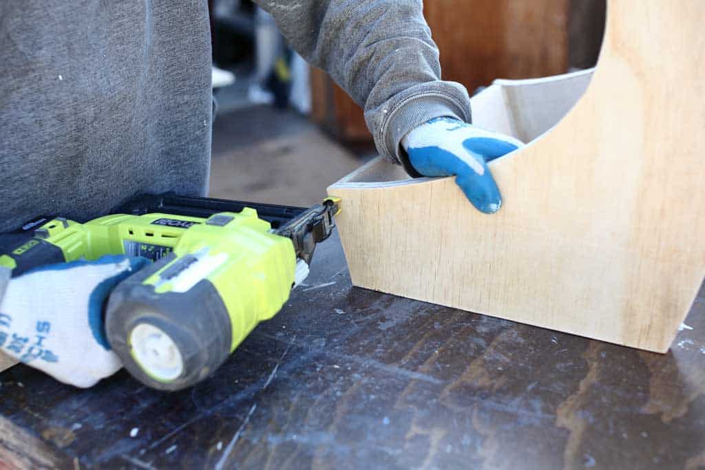 nailing sides of the DIY Fruit Storage Container