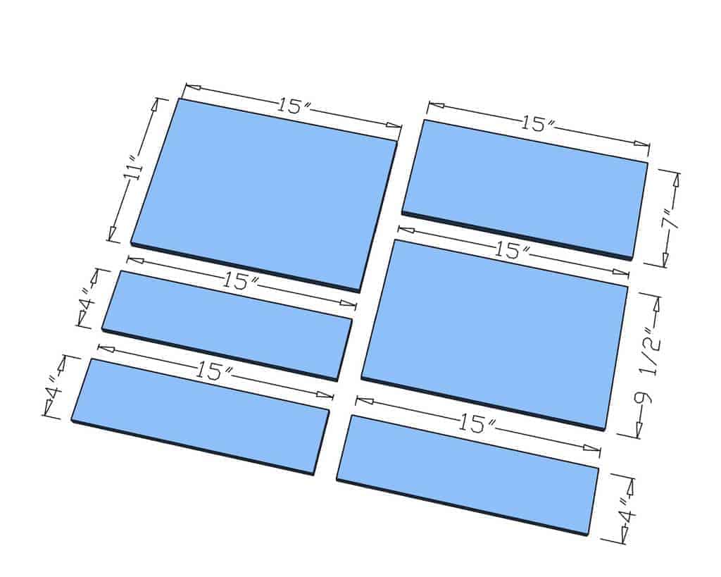 plywood pieces for DIY Fruit Storage Container