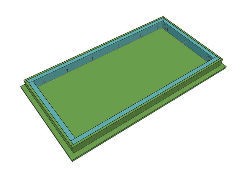 attaching side boards to table top