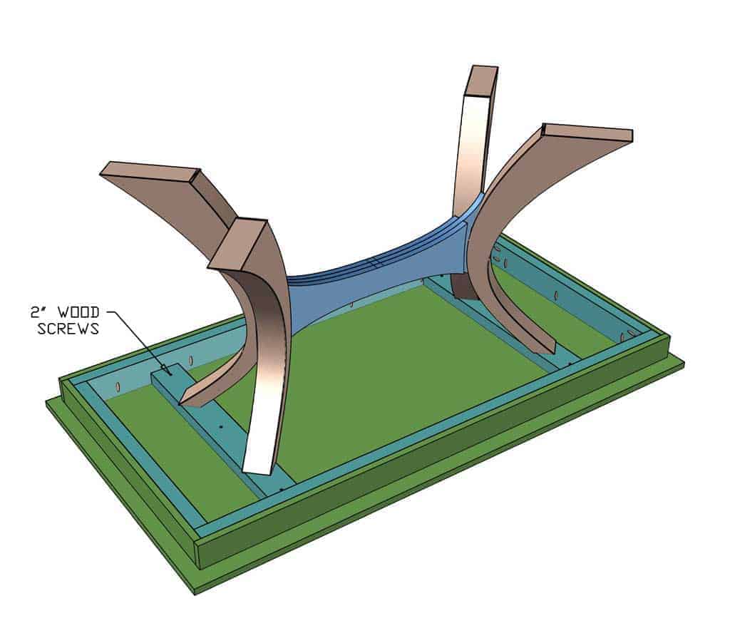attaching legs to table top