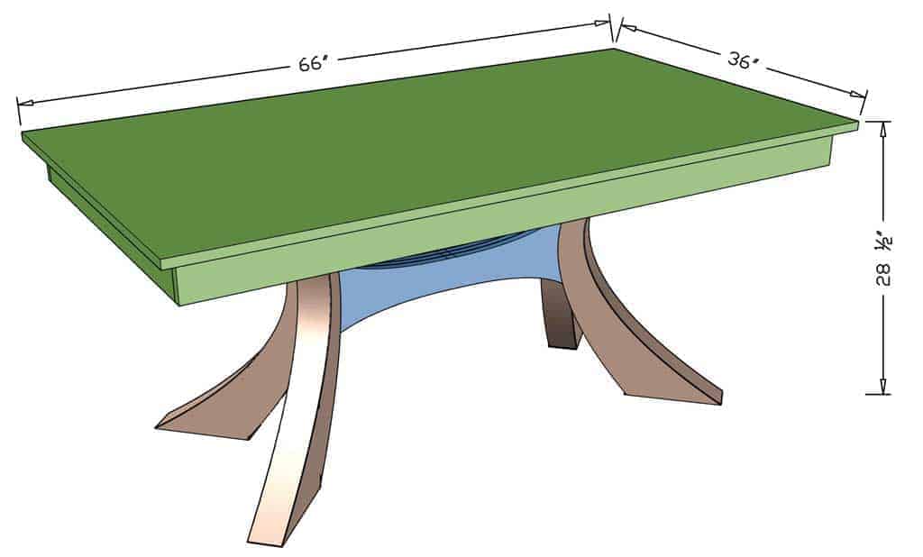 DIY Kitchen Table with Epoxy  dimensions