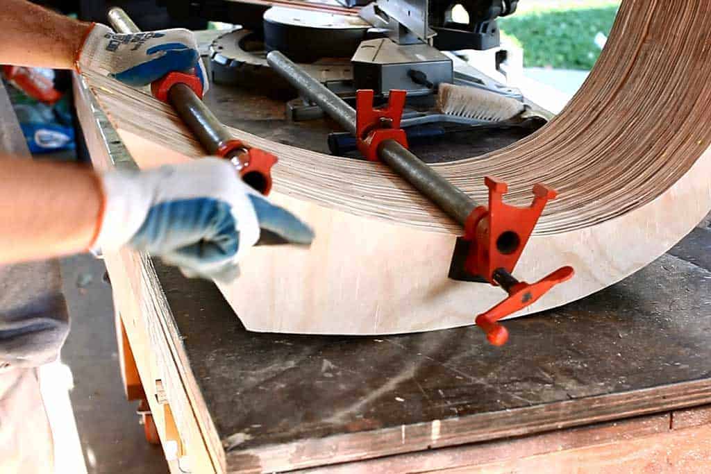 clamping and gluing legs togehter