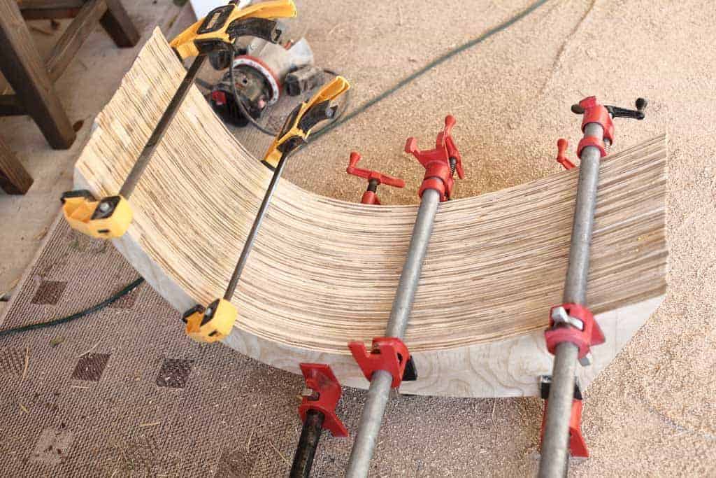 clamping and gluing legs together