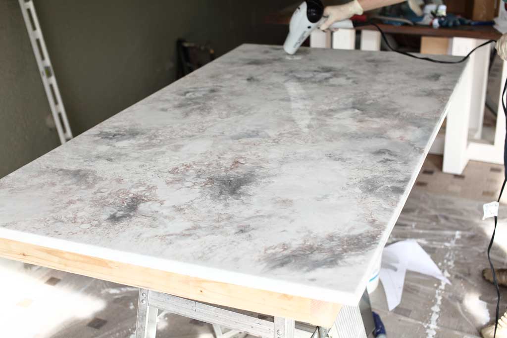 adding epoxy over table top