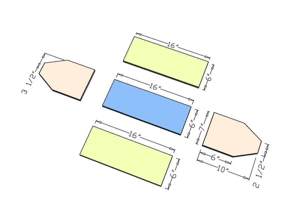 DIY Wooden Tool Box dimensions