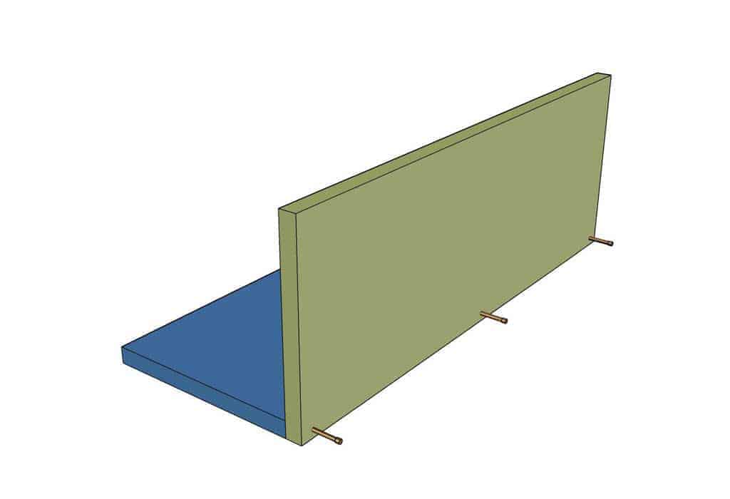 nailing the side of the tool box