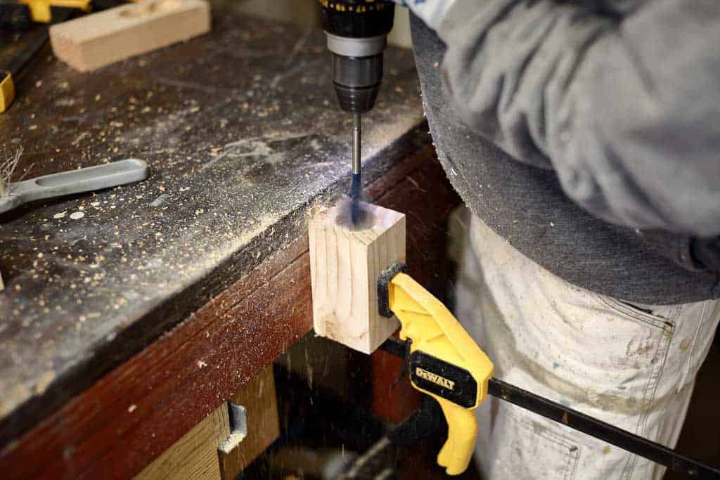 drilling hole for candles