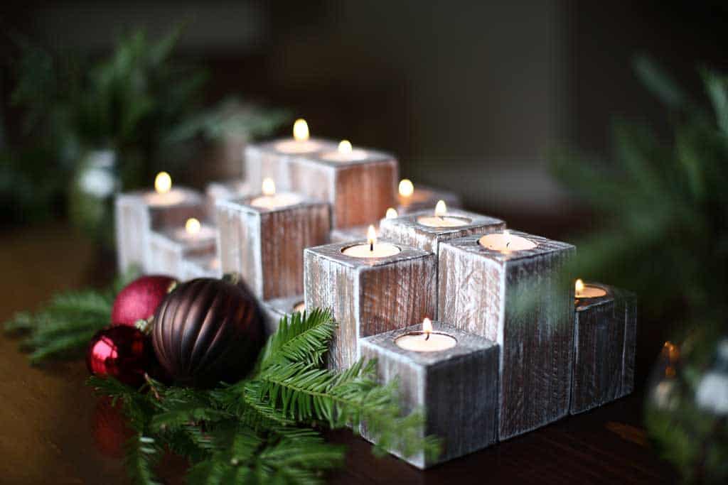 DIY Wood Candle Holder