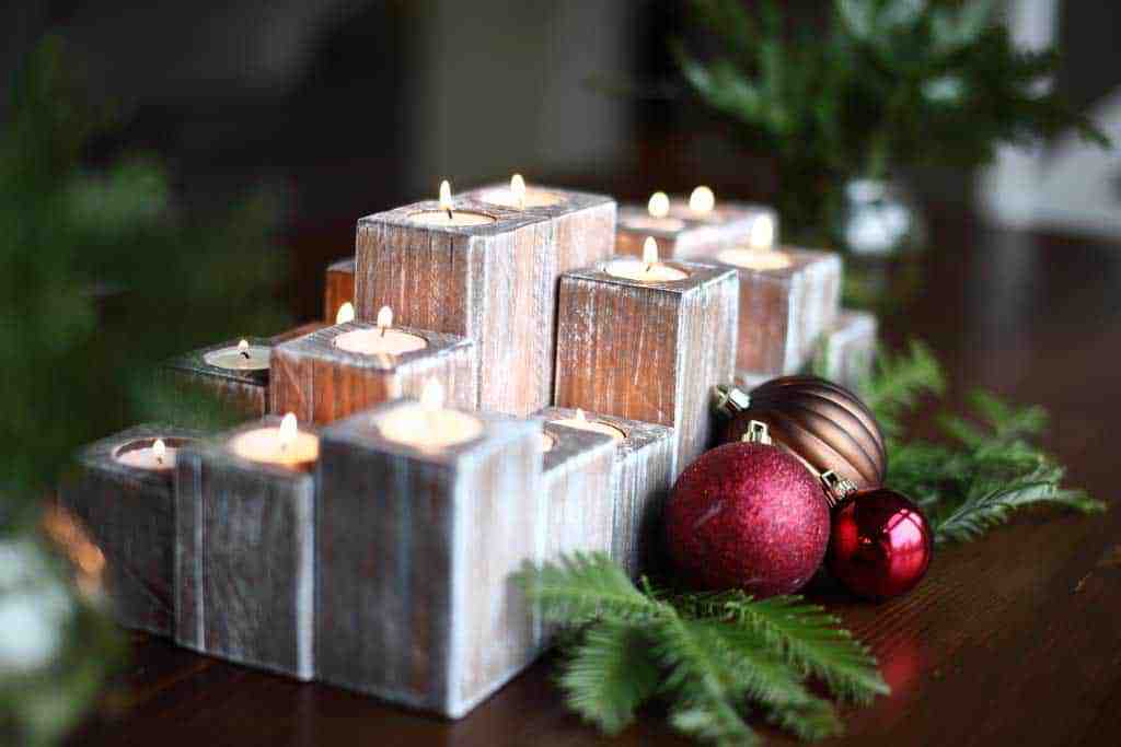 DIY Wood Candle Holder
