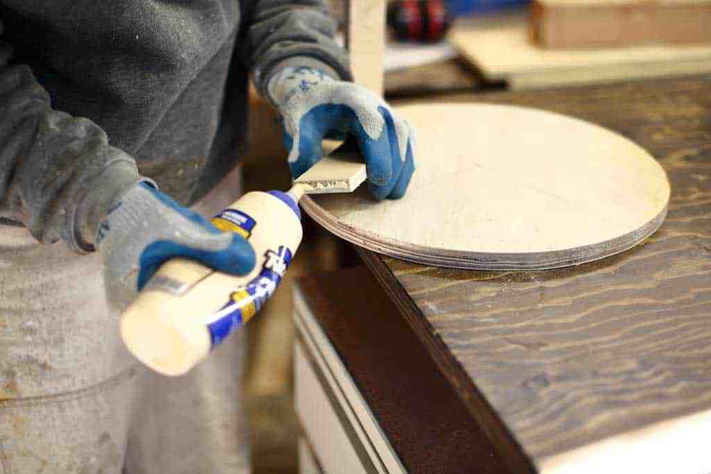 gluing wood together