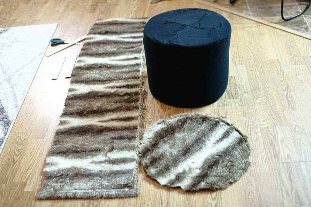 fabric for DIY Ottoman Pouf