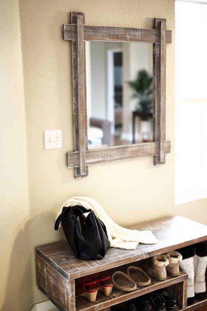 DIY mirror Frame for Entryway