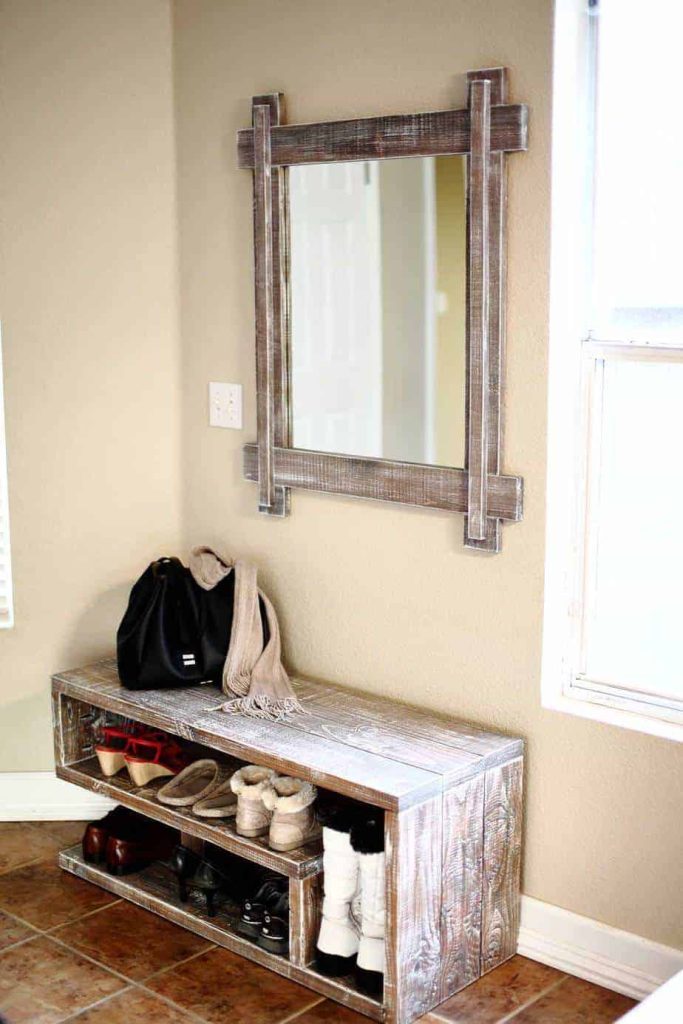 DIY mirror Frame for Entryway