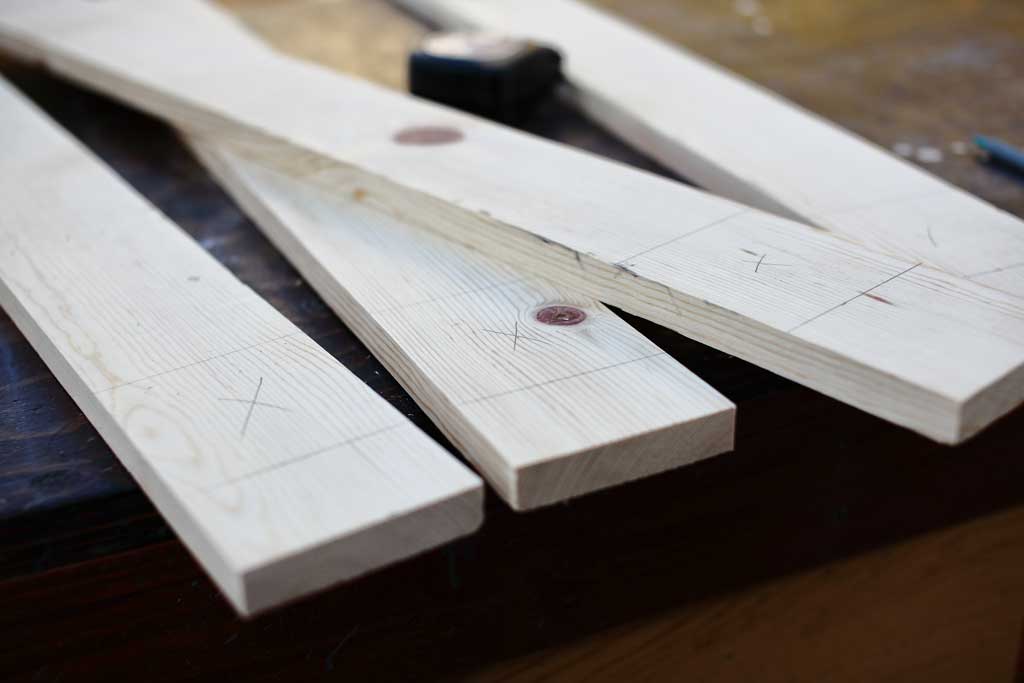 wood for the DIY mirror Frame for Entryway