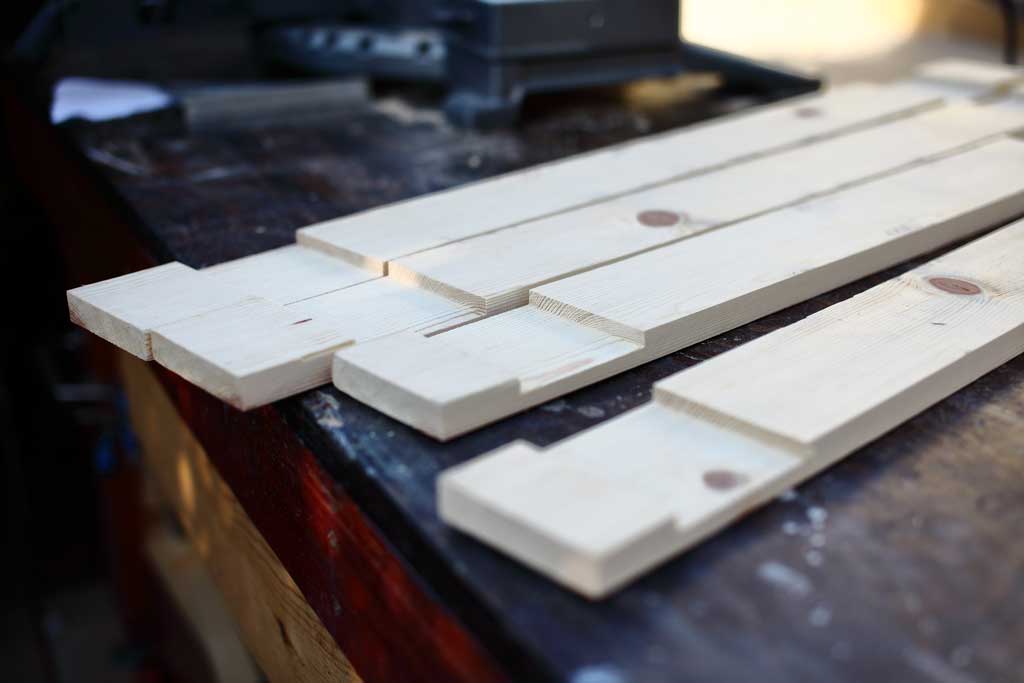 wood pieces for DIY mirror Frame for Entryway