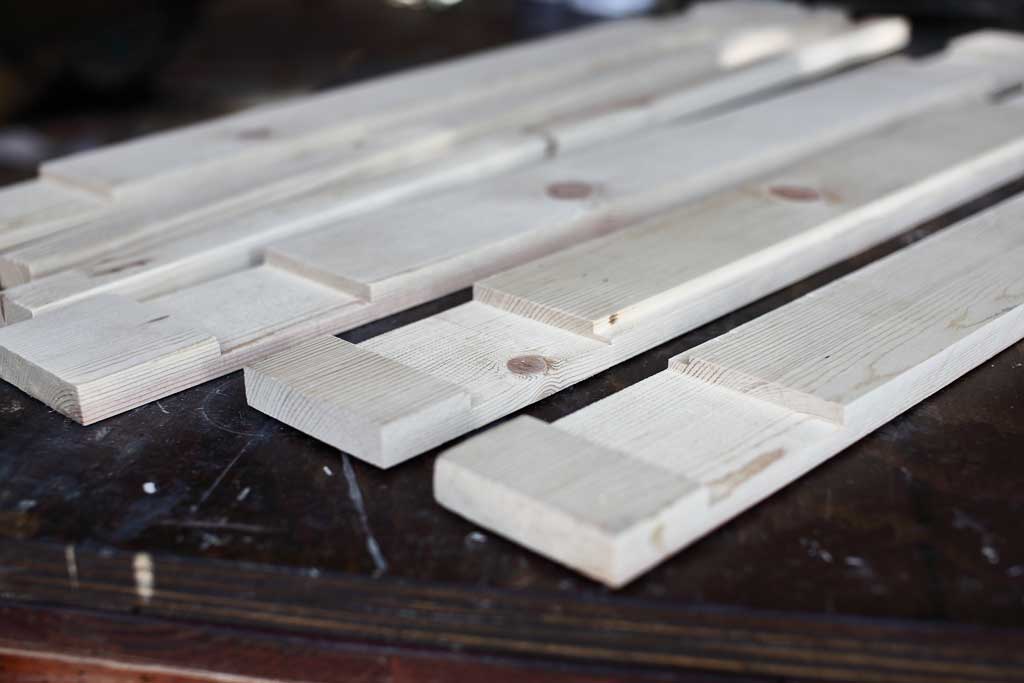 wood pieces for DIY mirror Frame for Entryway