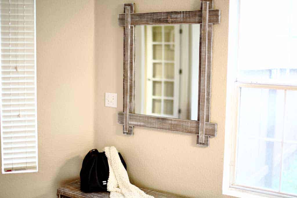 DIY mirror Frame for Entryway