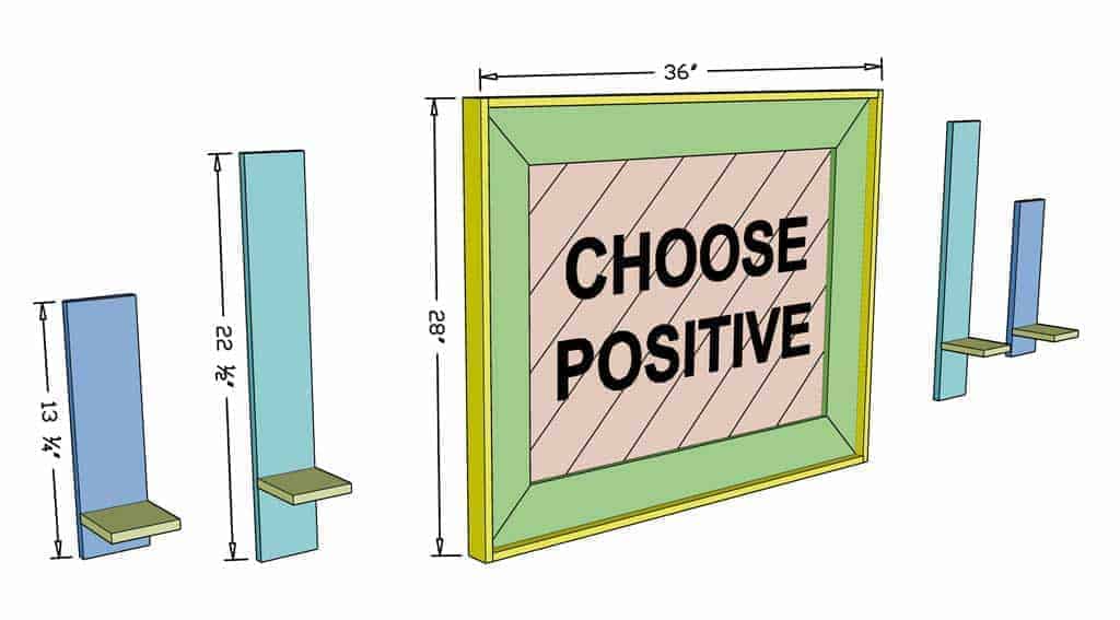 DIY Reclaimed Wood Frame Sign dimensions