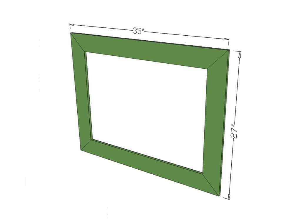 frame dimensions for the DIY Reclaimed Wood Frame Sign