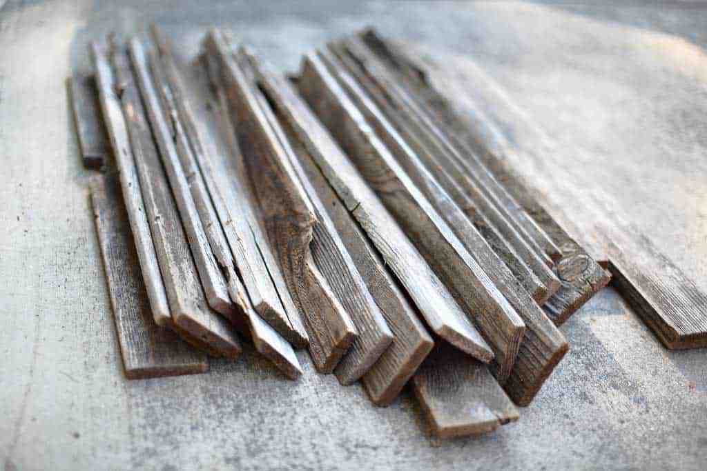 reclaimed wood from an old fance