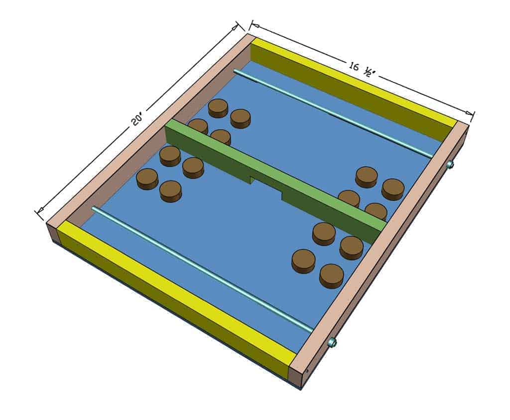DIY Pucket Game dimensions