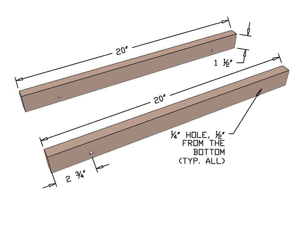 side pieces for DIY Pucket Game