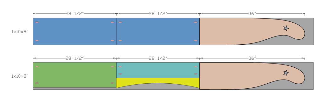 DIY Curved Shelf cut list