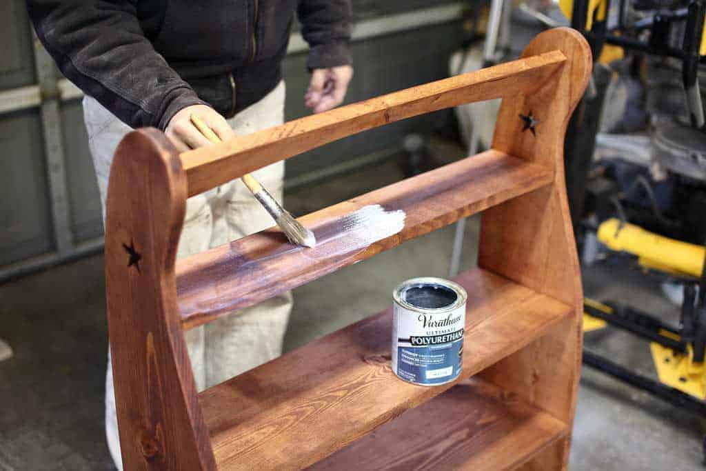 using poly on the DIY Curved Shelf