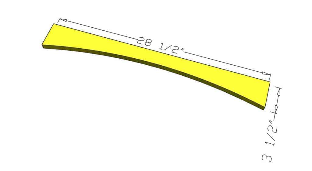 upper shelf lip for DIY Curved Shelf