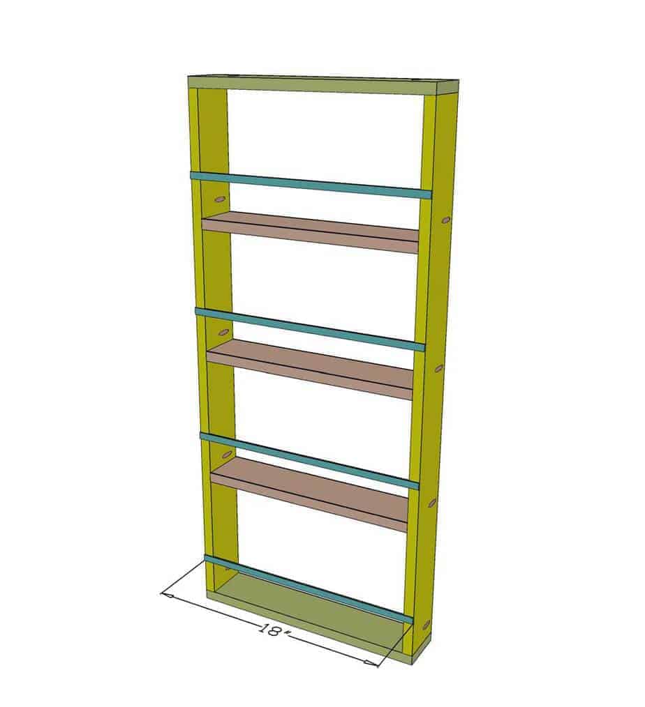 wide strips for DIY Back of Door Shelf