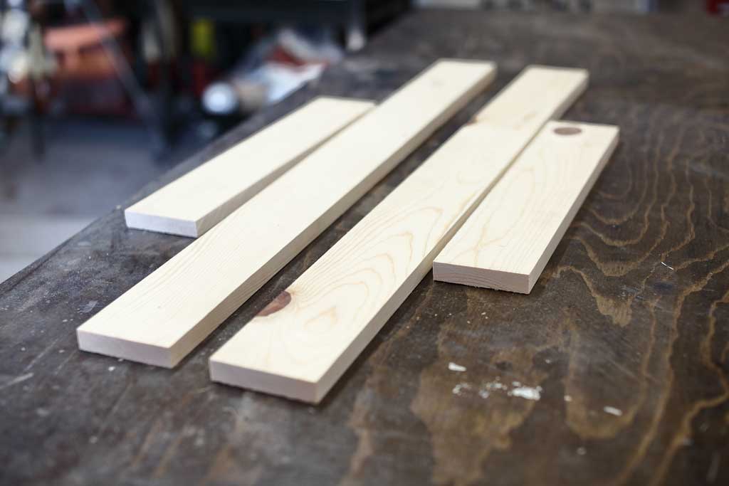 1x4 boards for DIY Back of Door Shelf frame