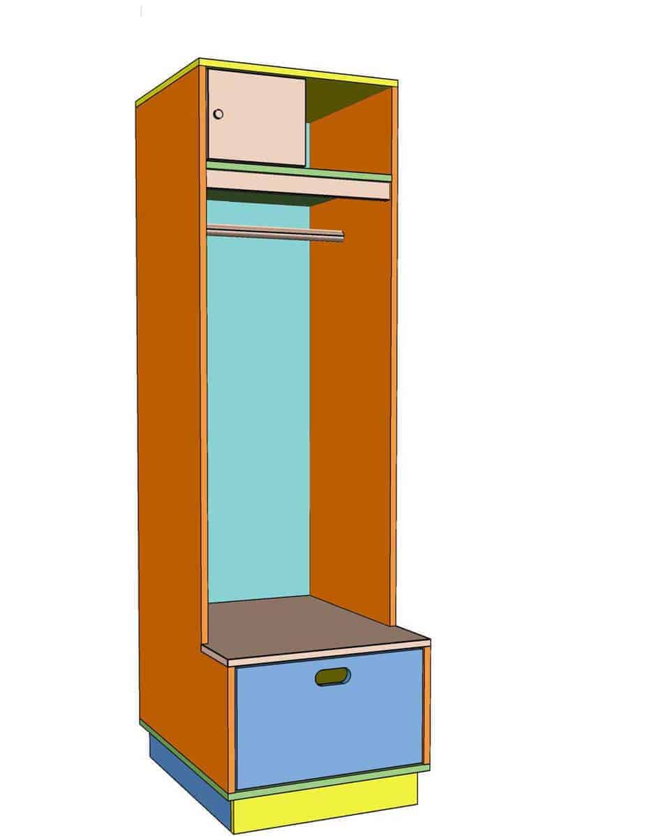 DIY Mudroom Locker