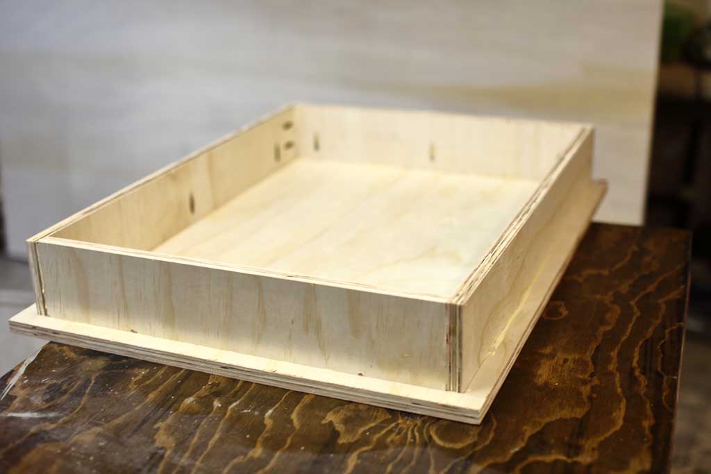 base of the DIY Mudroom Locker