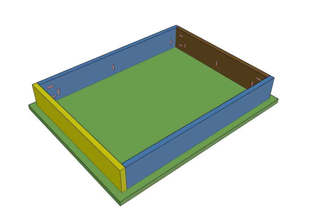 base of the DIY Mudroom Locker