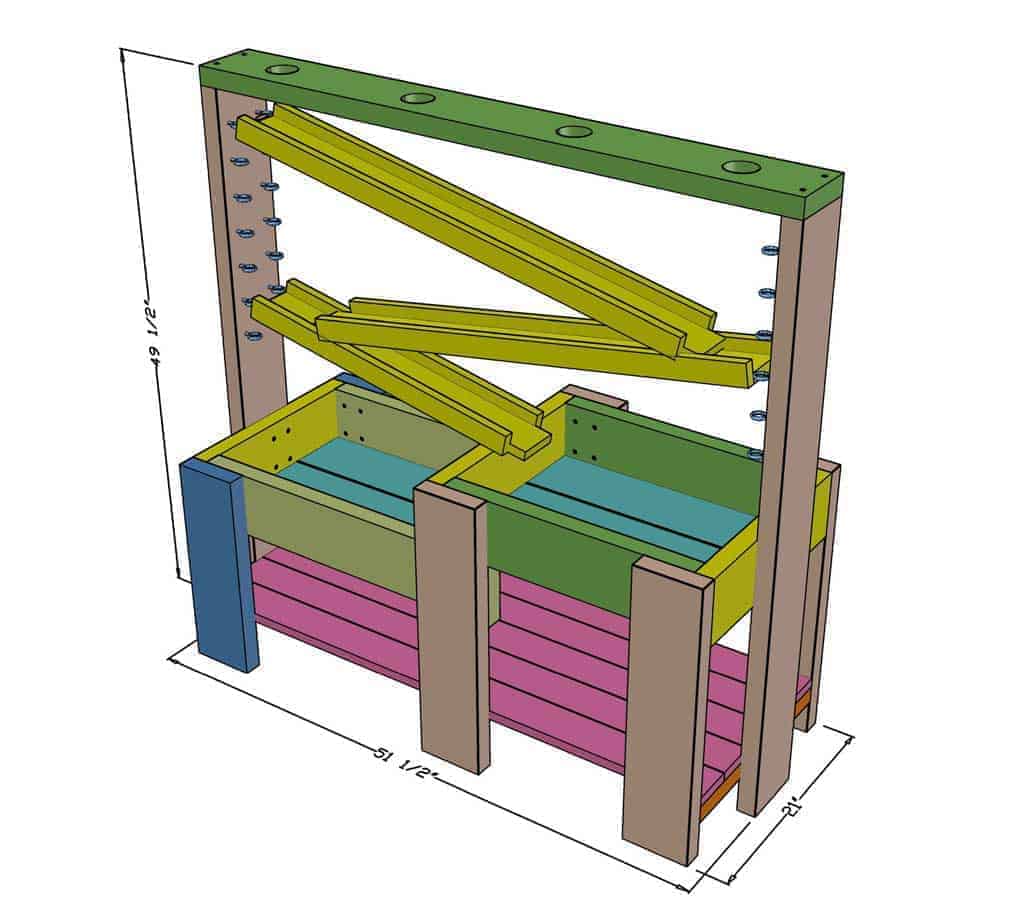DIY Sensory Table dimensions