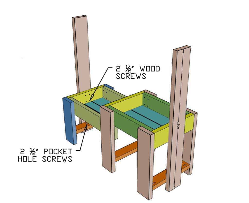 side water ramps attached for DIY Sensory Table
