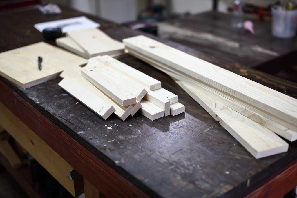 wood boards for the DIY Toddler Step Stool