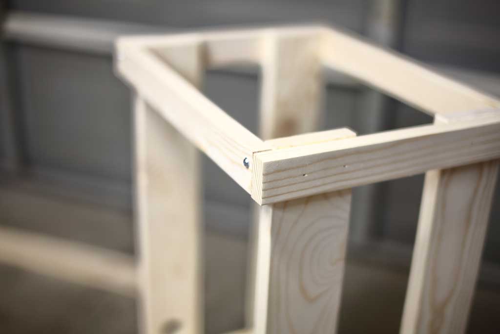 screwing the front guard rail