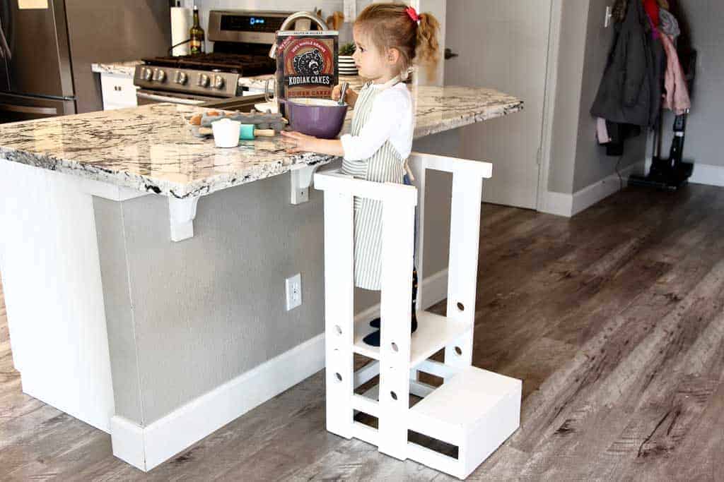 DIY Stepping Stool with Guard Rails