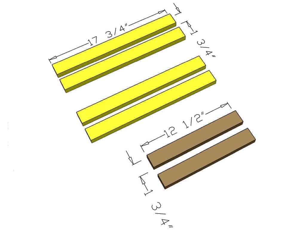 cut step supports for DIY Toddler Step Stool