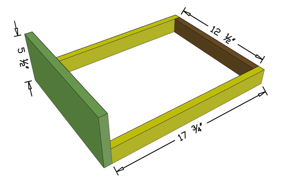 attach the front board of the DIY Toddler Step Stool