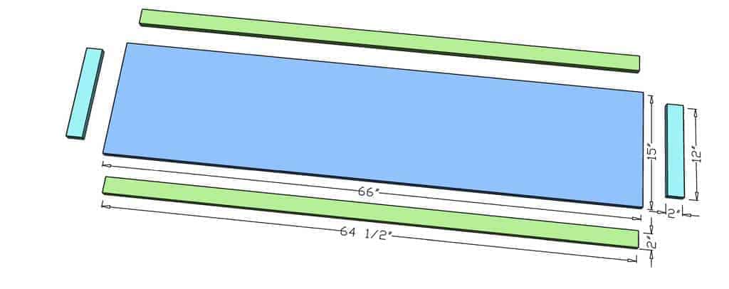 boards for the bench seating