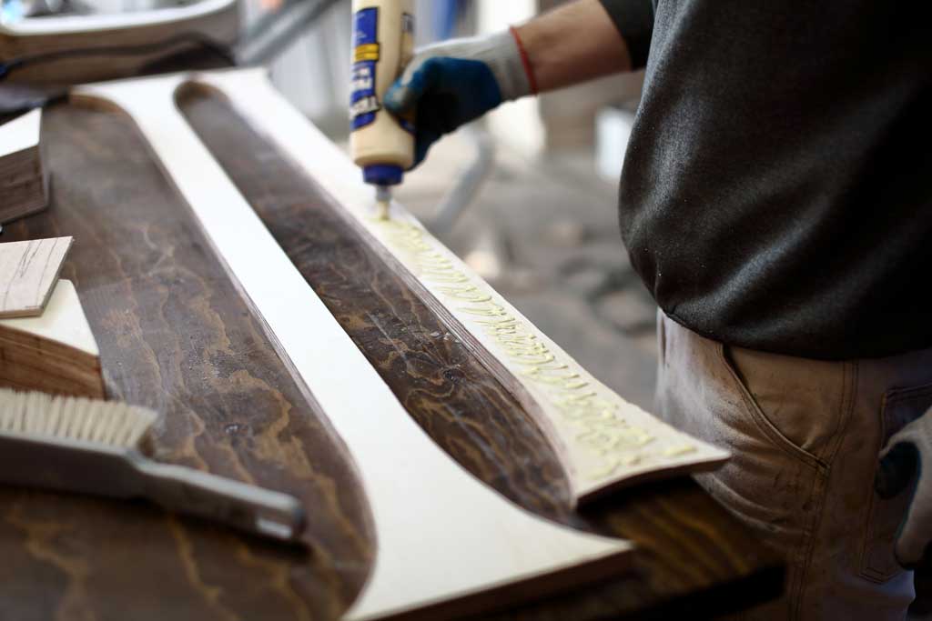 gluing stretcher boards together