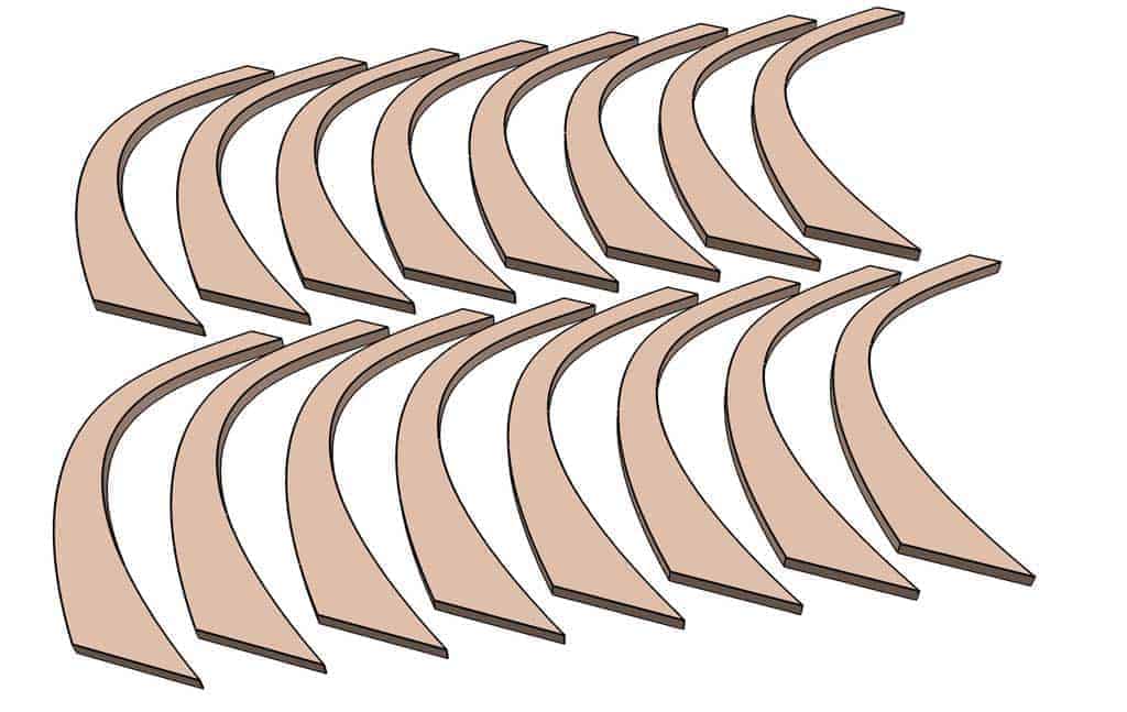 cutting plywood for curved legs