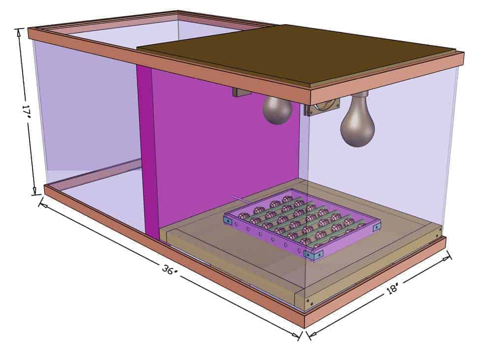DIY Glass Incubator dimensions