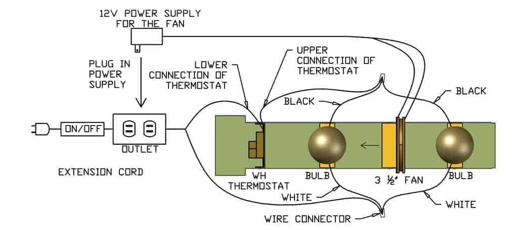 wiring diagram for DIY Glass Incubator
