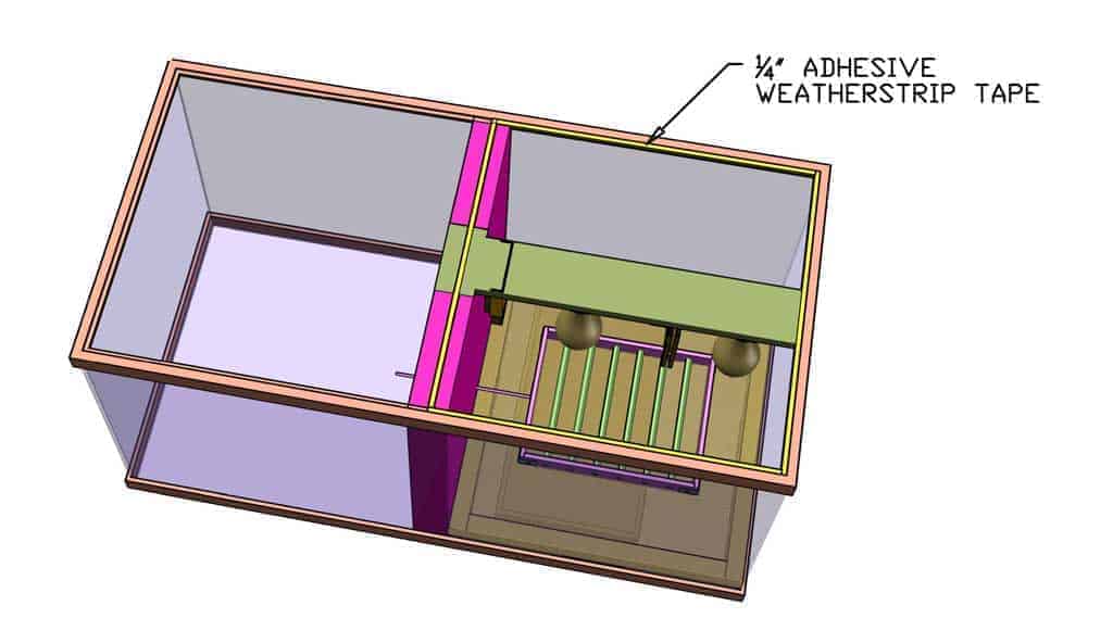 foam tape to seal the lid of the incubator