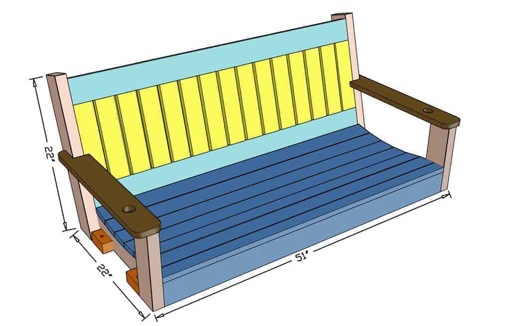DIY swing bench dimensions