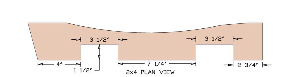 dimensions for the seat support of the swing bench